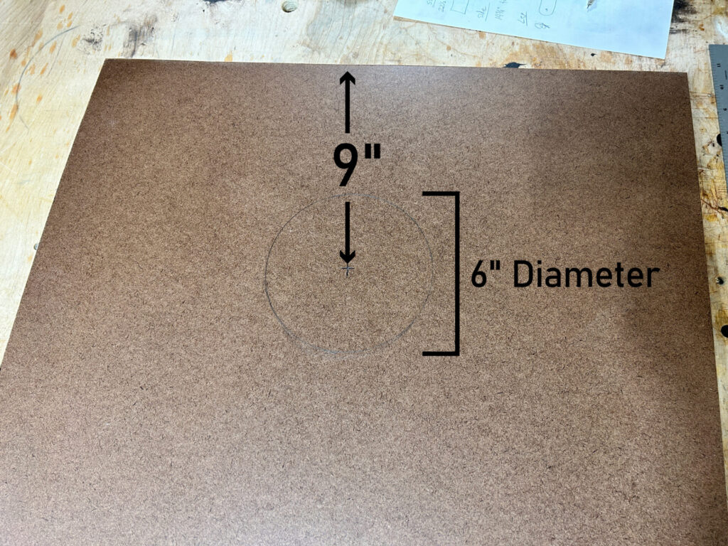 Lay out the hole on each top